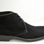 Hugo Boss Men Black Suede w/Leather Trim Chukka Boots US 12 UK 11 EU 45