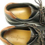 Mens COLE HAAN DRIVING Oxfords Loafers Shoes Lace-Up Black Leather 11 M EUC