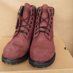 Timberland 6 Inch Premium Boots Burgundy $180 Men Size 9