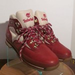 Mens sz 12 M Red leather Timberland all terrain ankle hiking work boots
