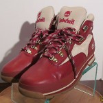 Mens sz 12 M Red leather Timberland all terrain ankle hiking work boots
