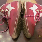 Mens sz 12 M Red leather Timberland all terrain ankle hiking work boots