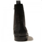$325 Hugo Boss Black Mens Wingtip Lace-up Zipper Boots 11 44 Army Hiking 11.5 45