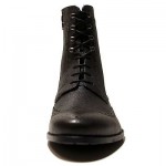 $325 Hugo Boss Black Mens Wingtip Lace-up Zipper Boots 11 44 Army Hiking 11.5 45
