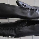 HUGO BOSS ROS BLACK/BLK LEATHER FLAST SLIM 725840822055 MEN CASUAL WALKING SHOES
