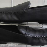 HUGO BOSS ROS BLACK/BLK LEATHER FLAST SLIM 725840822055 MEN CASUAL WALKING SHOES