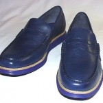Cole Haan Lunargrand Penny Loafers, Leather Upper, Peacoat/Cobalt, 11 M, New