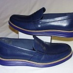 Cole Haan Lunargrand Penny Loafers, Leather Upper, Peacoat/Cobalt, 11 M, New