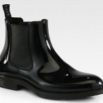 New Hugo Boss Black Raidie Chelsea Rain Boot, Black, sz 10 (43-EU)