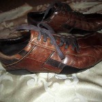 DIESEL Men’s Brown Distressed Leather Driving Shoes Classic Size 13
