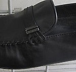 HUGO BOSS ROS BLACK/BLK LEATHER FLAST SLIM 725840822055 MEN CASUAL WALKING SHOES