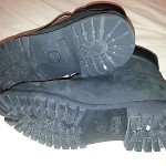 Timberland 6 Inch Premium Boot Waterproof Black Nubuck Size 9 used