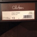 NEW*** MENS COLE HAAN PINCH PENNY SHOE BLACK LEATHER SIZE 13