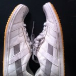 Diesel Mens Shoes 8.5 8 1/2 White Sneakers Casual Gray Stripes