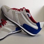 NIB HUGO BOSS Orange Vintage Orlet Sneaker Open White #50244402-120 US Size 9 M