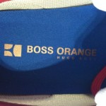 NIB HUGO BOSS Orange Vintage Orlet Sneaker Open White #50244402-120 US Size 9 M