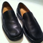 COLE HAAN Loafer Matte Black Leather Slip On Shoes Nike Air Sole 10M Retail $158