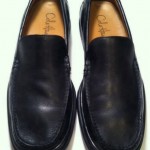 COLE HAAN Loafer Matte Black Leather Slip On Shoes Nike Air Sole 10M Retail $158