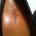 COLE HAAN Loafer Matte Black Leather Slip On Shoes Nike Air Sole 10M Retail $158