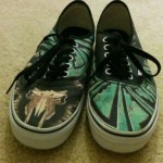 Vans Authentic US 9.5 Custom Culture On Old Skool Era Slip TNT 106 Black