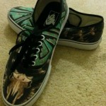 Vans Authentic US 9.5 Custom Culture On Old Skool Era Slip TNT 106 Black