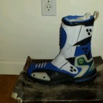 Timberland motorcycle biker  boots new with box blue black white size 9