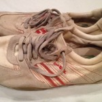 Men’s Diesel Parapat Casual Sneakers Light Gray Red Size 10