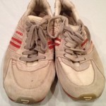 Men’s Diesel Parapat Casual Sneakers Light Gray Red Size 10