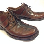 CLARKS “Touareg” Brown Burnished Leather Mens Oxford Shoes Sz 14 M