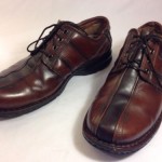 CLARKS “Touareg” Brown Burnished Leather Mens Oxford Shoes Sz 14 M
