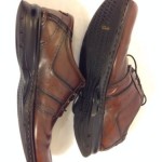 CLARKS “Touareg” Brown Burnished Leather Mens Oxford Shoes Sz 14 M