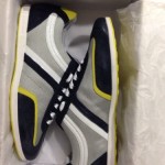 NIB HUGO BOSS Orange Vintage Casual Silvans Mens Sneakers Open Blue US Size 9 M