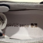 NIB HUGO BOSS Orange Vintage Casual Silvans Mens Sneakers Open Blue US Size 9 M