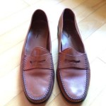 Cole Haan Men’s Tan Leather Penny Loafers, 11M