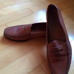 Cole Haan Men’s Tan Leather Penny Loafers, 11M
