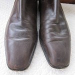 Hugo Boss dark brown leather mens jodhpur leather 7.5 ankle dress pull on