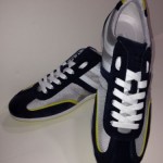 NIB HUGO BOSS Orange Vintage Casual Silvans Mens Sneakers Open Blue US Size 9 M