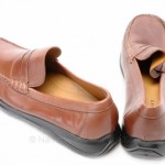 Cole Haan Dempsey C08390 Nike Air 9.5 papaya brown leather Loafer Moc shoe New