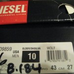 NIB MEN’S DIESEL WOLF HI TOP LEATHER TRAINERS  US 10 M