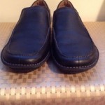 CLARKS Unstructured Men’s Black Leather Slip On Shoes Size 14M
