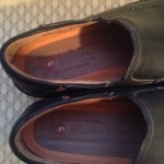 CLARKS Unstructured Men’s Black Leather Slip On Shoes Size 14M
