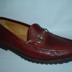 COLE HAAN Horsebit Loafers made in ITALY 9 M Brown Pebble-grain Leather Slip-on