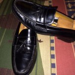 Cole Haan Tassels Black Leather Men’s Slip On Penny Loafers  Size 13 M