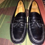 Cole Haan Tassels Black Leather Men’s Slip On Penny Loafers  Size 13 M