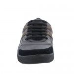 Hugo Boss Orange “OLMITO” Black Leather Fashion Sneakers Shoes 7 8 9 11 12 13