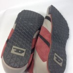 DIESEL MEN’S FASHION SNEAKER SHOES RED/Grey  “SHAELN” SIZE US 9.5 MINT
