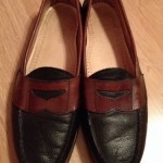 Cole Haan Country Mens Black and Brown Leather Penny Loafers, Size 12C