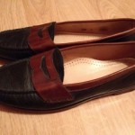 Cole Haan Country Mens Black and Brown Leather Penny Loafers, Size 12C
