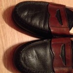Cole Haan Country Mens Black and Brown Leather Penny Loafers, Size 12C