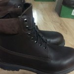 Mens Timberland Boots Dark Brown Leather 6 Inch Waterproof 10 10003